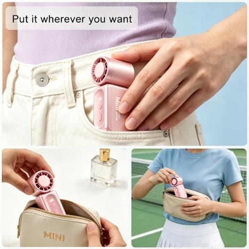 PAIKIUU Handheld Mini Fan, High Speed Portable Fan for 2026 FIFA World Cup - Thumbnail 4