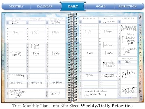 Tools4Wisdom Planner 2026-2027 - Dated April 2026-2027 June - Weekly Monthly Daily Academic Year Calendar with Stickers, Tabs, Pocket & Thick Paper - Spiral Bound 8.5x11 Hardcover - A6J7 - Patriotic Flag - Thumbnail 4