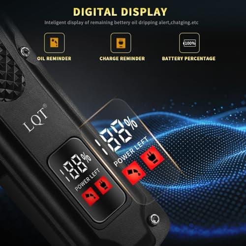 LQT® Men's Professional Hair Clippers Kit，Cordless & Corded Barber Clippers Set，Grooming Rechargeable Beard Trimmer with Adjustable Blade Black - Thumbnail 4