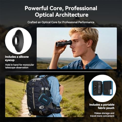 APEXEL Telephoto 5-10X Zoom Lens for iPhone & Android, Optical Magnification, Universal Clip-On Phone Camera Lens, Aviation Aluminum Body for Travel, Sports & Concert Photography - Thumbnail 5