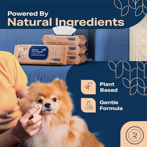 REFRESHIFY Dog Wipes for Paws and Butt - Plant Based Unscented (Pack of 400) - Pet Wipes for Dogs and Cats - Deodorizing Non Toxic Dog Wipes, +12 Additional Travel Wipes - Thumbnail 3