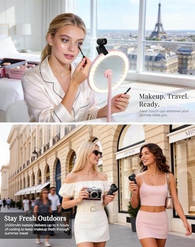 Hotsales Clip-On Portable Fan, 13500 RPM Rechargeable Handheld Mini Fan with LED Display, 360° Rotating Detachable Clip, Stroller Fan for Baby, Compact Travel Essentials/Lash, Summer Gifts for Women - Thumbnail 6