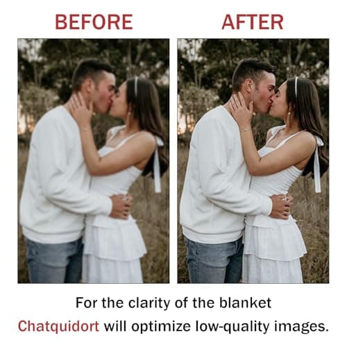 giftoria Personalized Picture Blanket - Custom Throw for Girlfriend, Cozy Photo Blanket for Couples, Unique Birthday Gift Ideas | Shipping from The US (Custom Blanket-ST-02) - Thumbnail 4