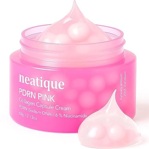 Neatique PDRN Capsule Cream with Salmon DNA Collagen, Pink PDRN Cream, Firming & Hydrating Face Moisturizer Cream with 6% Niacinamide for Plump, Smooth, Dewy-Looking Skin, Lightweight 2.13 oz - Image 1