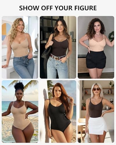 POSESHE Shapewear Bodysuits for Women Tummy Control Body Shapewear Seamless Waist Trainer Bodysuit - Thumbnail 4