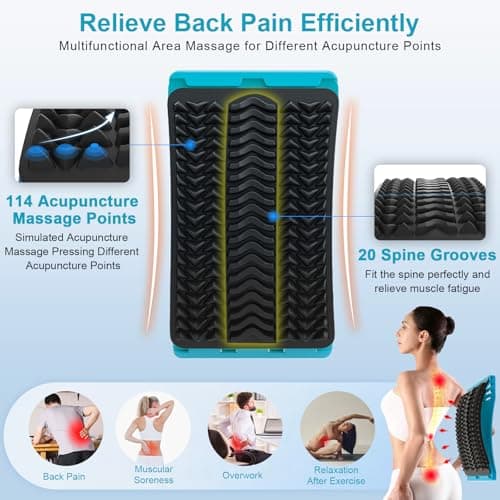 MINOLL Back Stretcher for Lower Back Pain Relief, Multiple Level Adjustable Arch Lumbar Back Cracker Board, Back Cracking Device, Back Massager for Scoliosis, Spine Decompression Support - Thumbnail 4