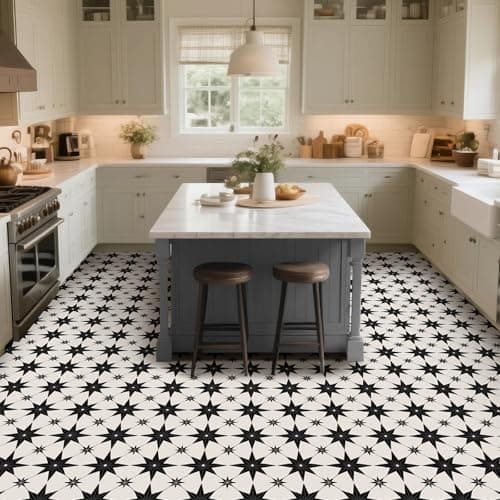 SUNPEEL Peel and Stick Floor Tiles, Vinyl Flooring Waterproof for Bathroom Kitchen Bedrooms Living Room Fireplace Wall RV (10, White, 11.8" x 11.8") - Thumbnail 5