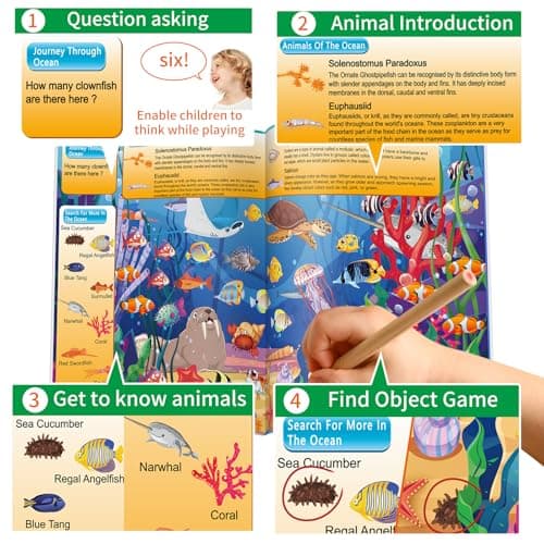 Elfew 4 Pack Puzzle Book for Kids Ages 4-8 8-12,Search and Find Brain Games Activity Book for Kids,Kids Games for Car Game Road Trip Airplane Activities - Thumbnail 2