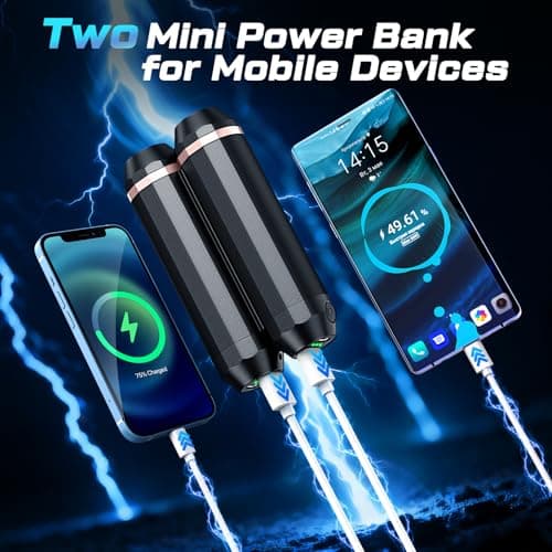 3-in-1 AI Hand Warmers Rechargeable 10000mAh, Dual Power Bank & Flashlight, 24Hrs 360° Heating Portable Pocket Heater, Outdoors Hunting Camping Accessories, Gift for Men Women - Thumbnail 2