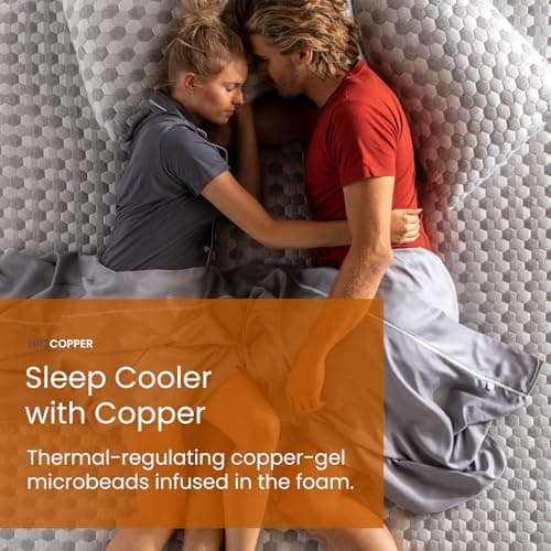 Layla 10” Copper Infused Memory Foam Mattress, Cooler and More Comfortable Sleeping, Flippable One Side Soft - Other Side Medium Firm, 2 Free Memory Foam Pillows (Twin XL) 120 Night Trial Period. - Thumbnail 4
