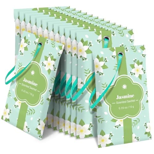 STRN Scented Sachets for Drawer and Closet, Jasmine Scented Long-Lasting Sachets, 14 Packs for Home Fragrance, Small Space Air Freshener for Wardrobes - Image 1