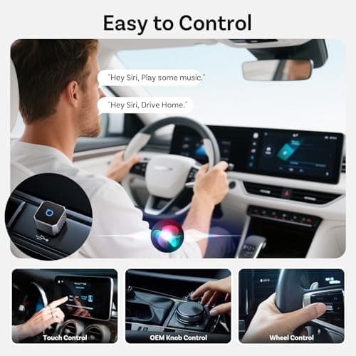 OTTOCAST Mini 3.0 (Pot) 2025 Wireless CarPlay & Android Auto 2-in-1 Adapter, Plug & Play, 5GHz WiFi, Auto Connect for iPhone & Android, Fits 98%+ OEM Wired CarPlay Cars - Thumbnail 4