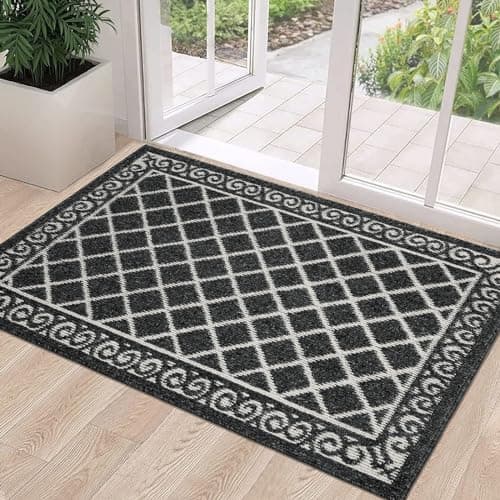 HEBE Indoor Door Mat 32"x48" Non Slip Front Door Welcome Mats Washable Shoe Mats Dirt Trapper for Entryway Low Profile Kitchen Carpet for Entrance Hallways Entrance Mat for Dogs - Image 1