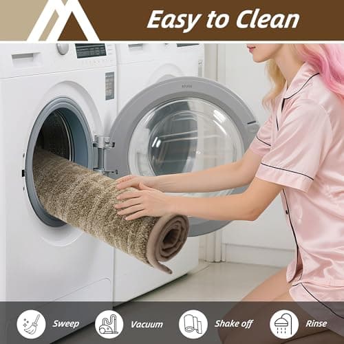 COSY HOMEER-Door-Mat Dirt Trapper Entryway Rugs 20"x32" Non Slip Washable Entrance Mats Absorbent Welcome Mat Low Profile Dog Door Mats for Front Back Doomats and Wet Shoes,Taupe - Thumbnail 6