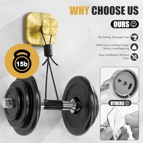 MOTAIPEAK Suction Cup Hooks for Shower, Shower Hooks for Inside Shower, No Drill Strong Hold Towel Hooks, Waterproof Removable Hooks for Bathroom Wall, Glass, Tile, Door – Gold (4 Pack) - Thumbnail 2