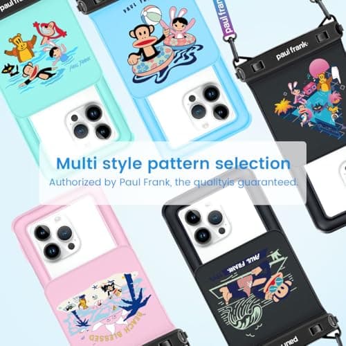 Paul Frank Floating Waterproof Phone Pouch - 2 Pack, [Up to 8.5''] Double Space IPX8 Waterproof Phone Case with Lanyard for iPhone 17 16 15 Pro Max, Cellphone Dry Bag for Beach Vacation Essentials - Thumbnail 6