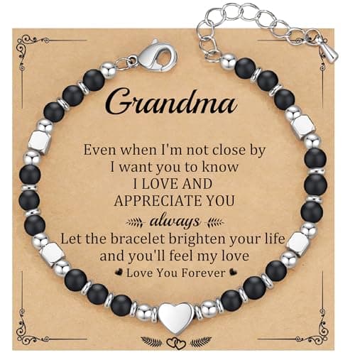 Btysun Gifts for Grandma, Grandma Gifts Nana Mothers Day Gift for Nana Heart Charm Bracelet for Women Gigi Gift Stocking Suffers for Adults - Image 1