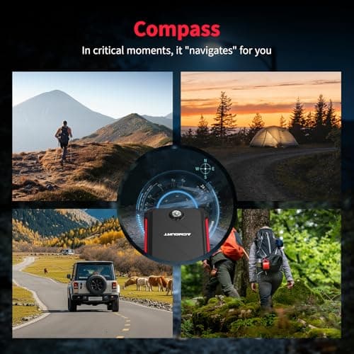 Acmount P100 Car Jump Starter, 5000A Peak Lithium Jump Starter Battery Pack for Up to 10.0L Gas or 8.0L Diesel Engine, Safe 12V Portable Battery Starter Power Pack with LED Screen & LED Light - Thumbnail 6