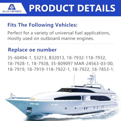 AUIVERED S3213 Fuel Water Separator Filter with Bowl - Replacement for 3/8 Inch NPT Outboard Motor - Fit Mercury Yamaha Marine Engines - Replaces S3214, 35-60494-1, 18-7932-1, 18-17928, 35-809097 - Thumbnail 6