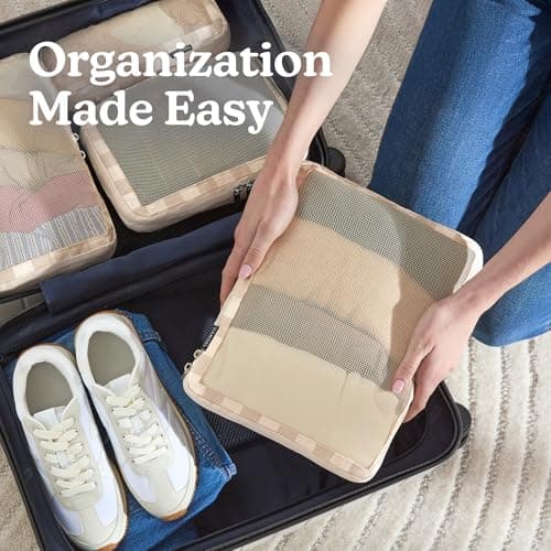 Vandel Space-Saving Compression Packing Cubes for Women with Hanging Toiletry Bag, Laundry Bag, Compressible Carry On Suit Case Organizer Luggage Packing Cubes for Travel Compression Organizer Bags - Thumbnail 5