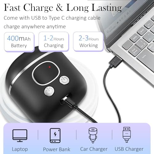 YunLuna 2026 New Electric Nail Clipper, 3-Speed Fingernail Trimmer with Magnifying Glass & Adjustable Trim Slot, Automatic Nail Clipper/Polisher/Grinder with Light Safe for Seniors Adults Kids, Black - Thumbnail 6