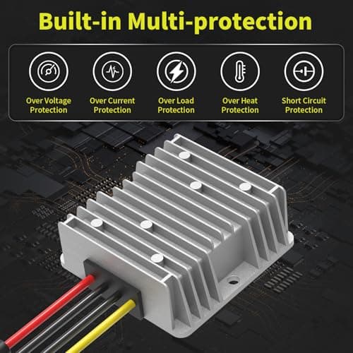 Kzreect 18V to 12V Step-Down Converter Compatible with Ryobi 18V Battery, 240W 12V/20A DC Buck Converter for Power Wheel Battery Adapter with 30A Fuse - Thumbnail 3