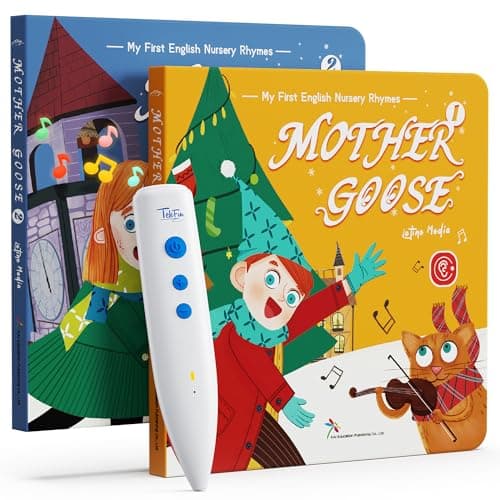 TEKFUN Nursery Rhymes Musical Books with Talking Pen, Interactive Sound Books for Toddlers 1-3, Autism Sensory Educational Toys for Kids Ages 3-6 - Image 1