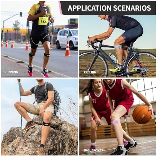 GOUNOD Patellar Tendon Support Strap 2 Pack,Knee Strap for Knee Pain Relief,Patella Band for Basketball, Jumpers Knee, Tendonitis, Running, Hiking, Soccer, Osgood Schlatter（Black） - Thumbnail 4