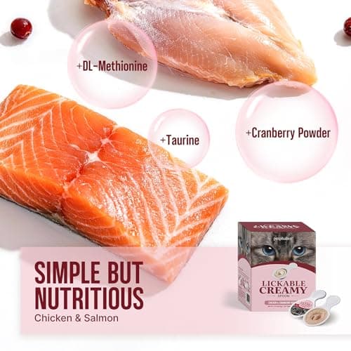 PETPHABET Lickable Cat Treats Spoon, 36 Count Creamy Puree Kitten Treats Chicken Slamon & Cranberry Recipe, Functional Wet Paste Cat Snacks for Urinary Health, Grain-Free Kitty Treat with Taurine - Thumbnail 3