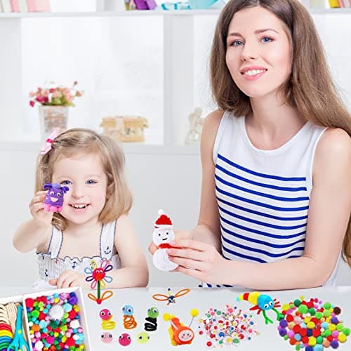 Itopstar Crafts for Kids -3000pcs+ Art Supplies Kids Art Supplies Great for School, Homeschool and Kindergarten DIY Crafting Projects-Giant Craft Box for Supplies - Thumbnail 5