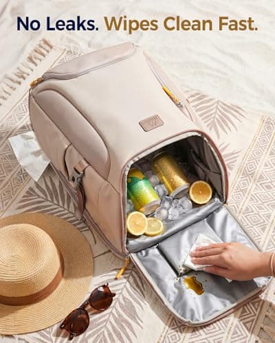 MATEIN HER Cooler Backpack for Women with Hook-and-Loop Top Lid for Beach - Thumbnail 6