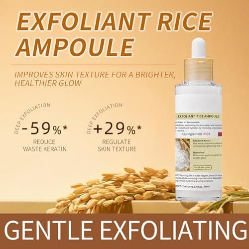Black and White Rice Peeling, Soft Rice Exfoliating Face and Body, New glow rice Black and White Rice Exfoliant Duo Ampoule Set for All Skin Types, Gentle Peel & Deep Hydration 2 Pack (2.7 fl oz Each) - Thumbnail 4