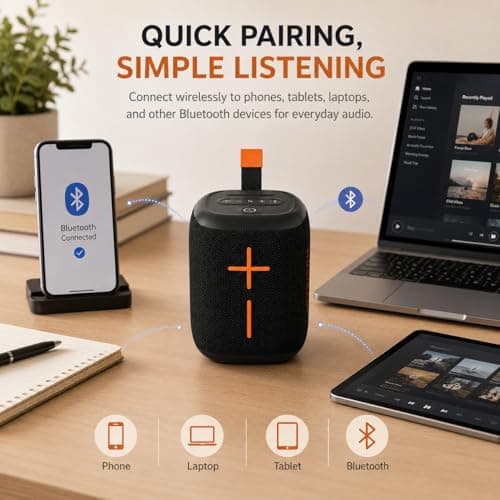 Musibaby M73 Bluetooth Speaker, 20W Portable Wireless Speaker, Black - Thumbnail 5
