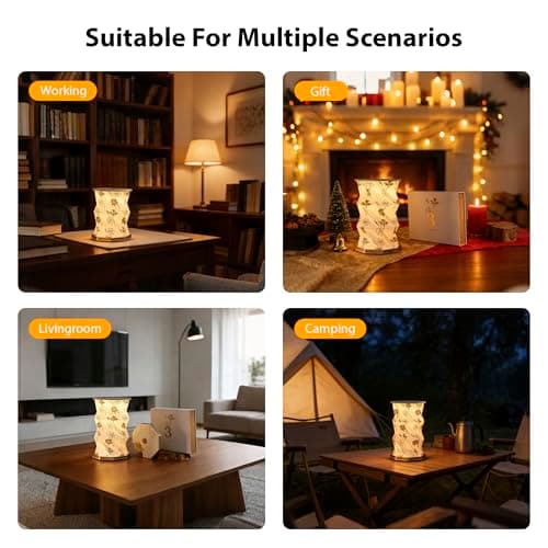 ZBOLE Birthday Flower Folding Rotating Lamp - March Narcissus, Rechargeable Folding Paper Light, Elegant Gift Box – Ideal Anniversary, Birthday Gift for Women, Mom, Sister, Grandma-White - Thumbnail 6