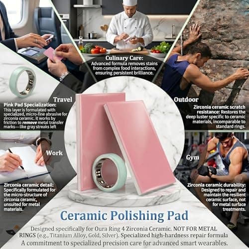 Cynelora 2 Pack Ceramic Polishing Pad Compatible with Oura Ring 4 Ceramic - Thumbnail 6