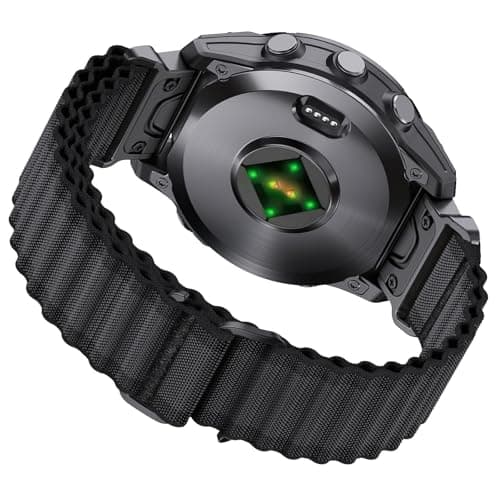 BANSO 22mm Quick Fit Nylon Watch Band for Garmin Fenix 6/7/8 47, Sport Strap for Fenix Pro/5/5 Plus, Soft Band for Forerunner 945/935/955/965 Approach S60/S62