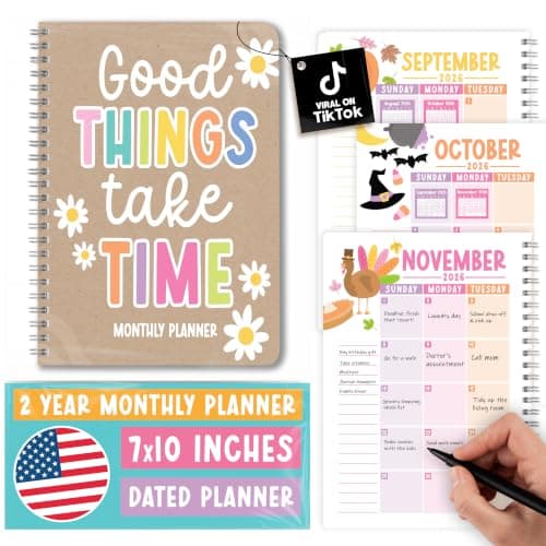 2026-2027 Monthly Planner - 2 Year Monthly Planner 2026-2027, Month Calendar Planners from Jan 2026 to Dec 2027, 26-27 Academic Planners for School, Cute Planning Supplies for Home & Office - Image 1