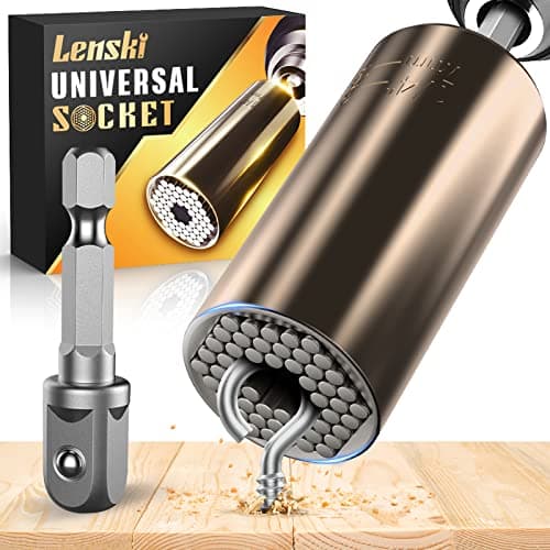 Lenski Fathers Day Gift from Daughter Wife Son Kids, Universal Socket Fathers Day Gift for Dads Men Grandpa Husband, Dad Gifts for Fathers Day, Gifts for Men Who Wants Nothing, Cool Gifts for Dads - Image 1