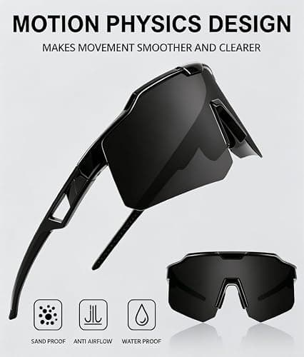 OULAIQI Polarized Lightweight Sports Sunglasses – UV400 Protection, Unisex for Cycling,Fishing,Running, Baseball,Outdoor - Thumbnail 6