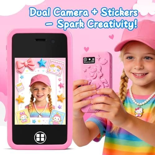 Kids Smart Phone Toy with 16GB SD Card & Drop-proof Silicon Case – 3.0” Touchscreen, Dual Camera, MP3 & 14 Educational Games – Parental Control & Habit Tracker – Christmas Birthday Gift for Boys Girls - Thumbnail 3