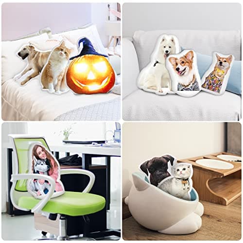 DGGW Customized Pillow - Duplex Printing Shape Photo Pillow with Pet, Idol, Face, Personalized Photo Gifts for Birthday/Mother's/Father's/Christmas/Thanksgiving/Valentine's Day (24inches) - Thumbnail 6