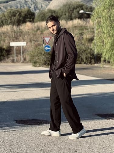 Deyeek Men's Open Bottom Fleece Cotton Sweatpants Gym Workout Sweat Pants for Man Loose Fit Lounge Pants with Pockets Black - Thumbnail 3