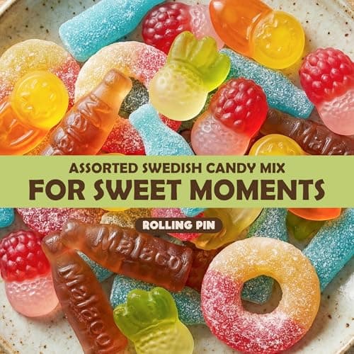 5-Pack Swedish Candy Variety – 1.6LB - Sweet & Sour Summer Mix, Super Sour Power, Nordic Love, Chewy Fizzy & Foam Party Gummies – Fruity, Tangy & Creamy Treats for Parties & Snacks - Thumbnail 4
