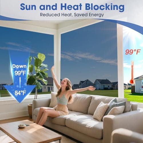 One Way Privacy Window Film,Sun Blocking Window Film with 3 Tools, Heat & UV Blocking Window Tint Film for Home, Easy Install DIY Office Window Covering See Out Not in (17.5 x 78.7 Inch, Black) - Thumbnail 3