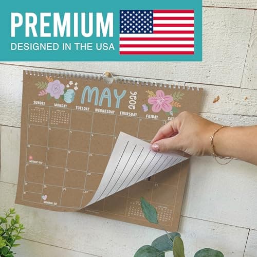 2026 Calendar Wall - 2026 Wall Calendar Large, 18-Month Hanging Calendars for School, Home & Office, Academic Monthly Calendar from January 2026 to June 2027, Back to School Teacher Gifts - Thumbnail 3