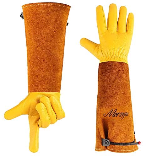 Gardening Gloves for Men&Women, [2024 Updated] Professional Rose Pruning Gloves Thorn Proof, Adjustable Cuff, Breathable Leather Cowhide Long Garden Gloves,Garden Gifts & Tools for Gardener,Yard Work - Image 1