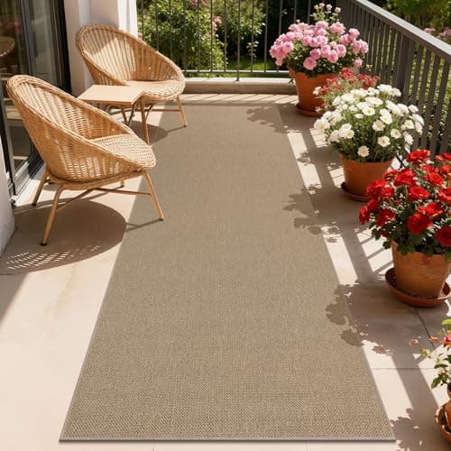 SHACOS Washable Runner Rug 3x10 ft, Woven Hallway Rug with Non Slip Rubber Backing, Indoor Outdoor Carpet Runner for Kitchen Entryway Farmhouse, Brown - Thumbnail 3