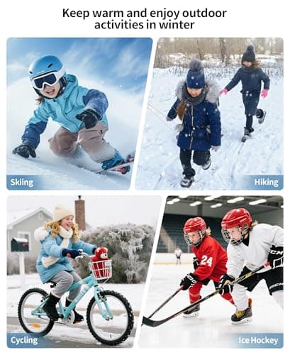 beautyin Warmth Kids Thermal Underwear Set Ski Long Underwear Johns for Cold Weather Black/Grey - Thumbnail 2