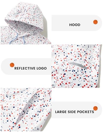 M MAELREG Sweatshirts Fleece Performance Dry Fit Stretch Print Pocket Athletic Casua Hoodies - Thumbnail 5