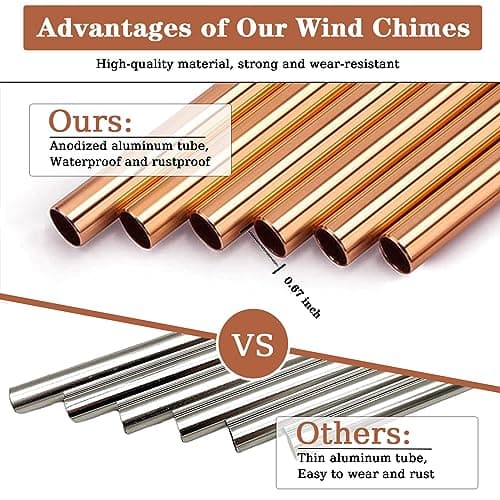 VENBEEL Pet Memorial Wind Chime, 28" Golden Tombstone Dog Memorial Wind Chime, Dog Remembrance Passing Away Loss Bereavement Gift - Thumbnail 4